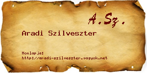 Aradi Szilveszter névjegykártya